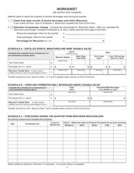 Form AB-154 Common Carrier Alcohol Beverage Tax Return - Wisconsin, Page 2