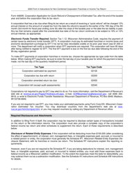Instructions for Form 4, IC-040 Wisconsin Non-combined Corporation Franchise or Income Tax Return - Wisconsin, Page 12