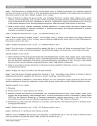 Instructions for Form EX-012 Local Exposition Tax Return - Wisconsin, Page 2