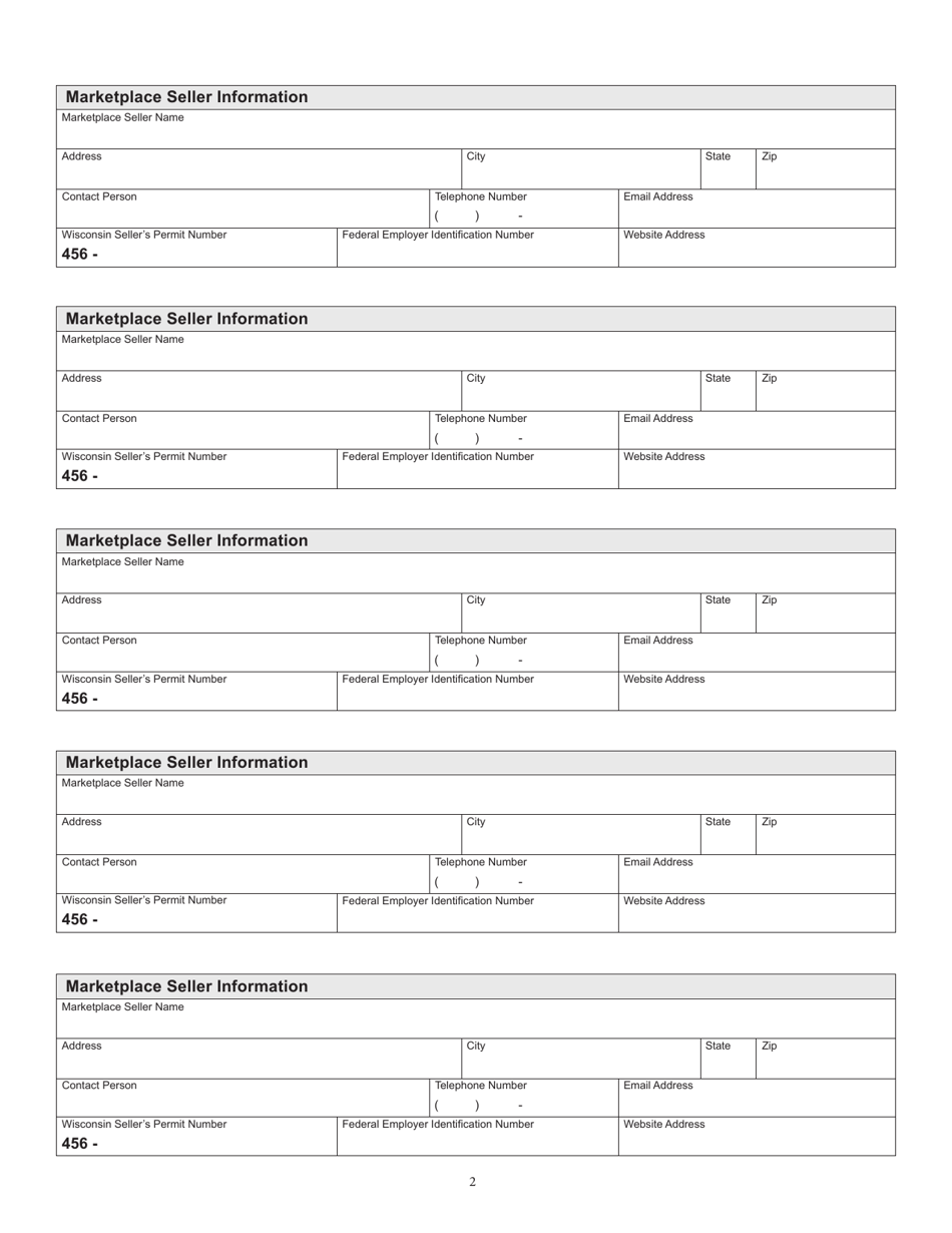 Form S-102 Application for Marketplace Provider Waiver - Wisconsin, Page 2