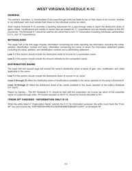 Schedule K-1C Schedule of Wv Partner/Shareholder/Member/Beneficiary Information for Corporations Subject to Corporate Income Tax - West Virginia, Page 3