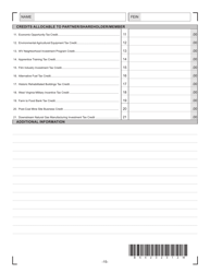 Schedule K-1 Schedule of Wv Partner/Shareholder/Member/Beneficiary Income, Loss, Modification, Credits, and Withholding - West Virginia, Page 2