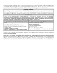 Form BUS-CSL Information Concerning the West Virginia Consumer Protection Act - West Virginia, Page 2