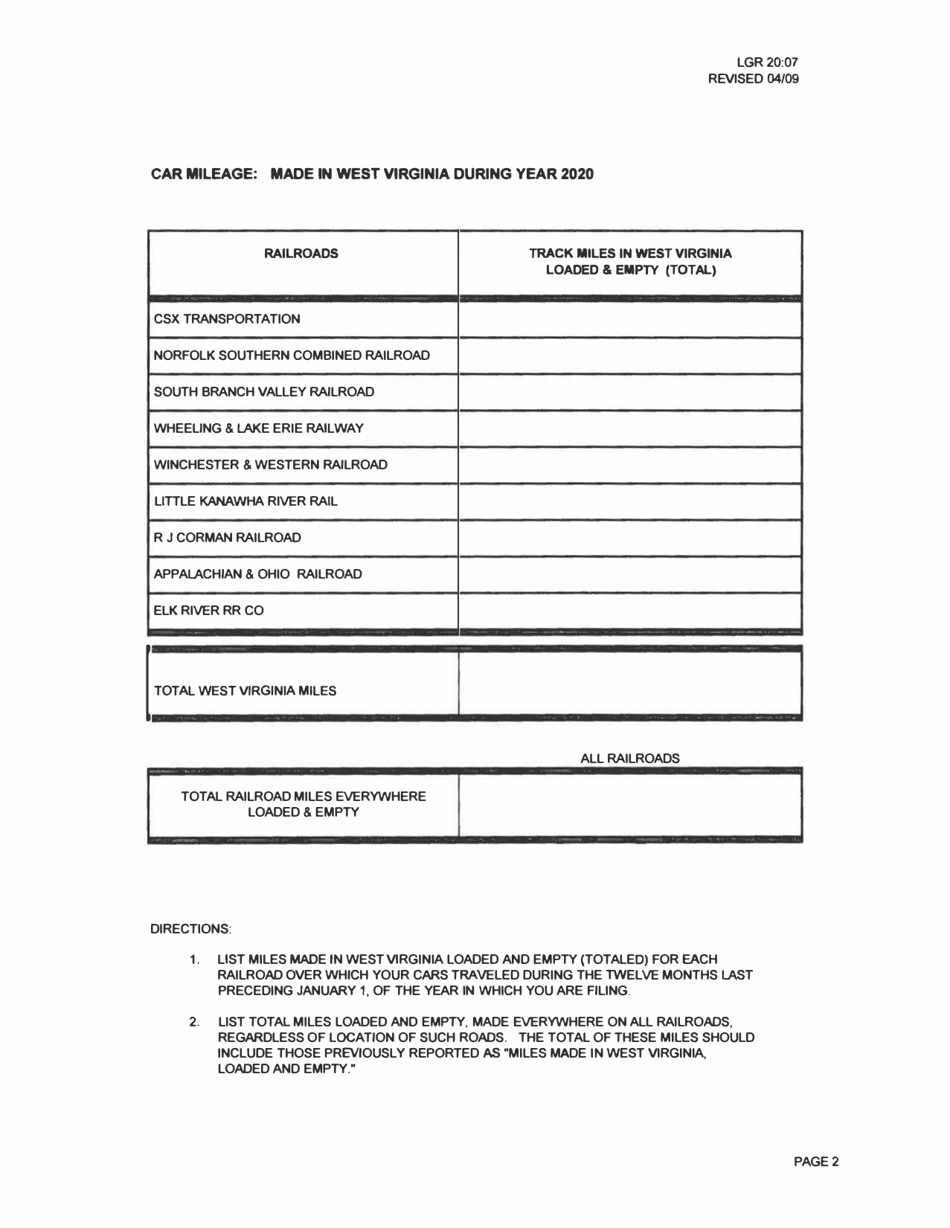 Board of Public Works Annual Report: Car Lines - West Virginia, Page 4