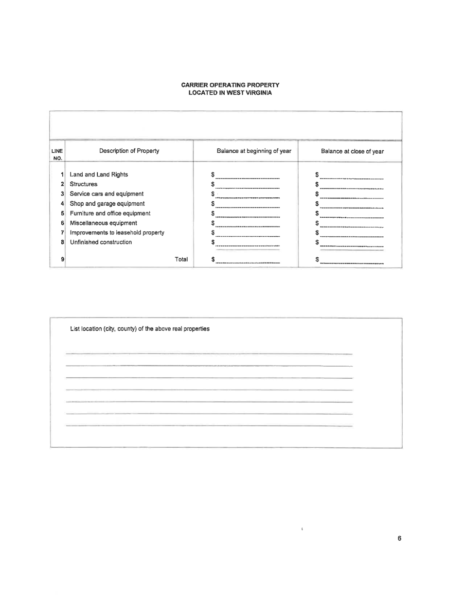 Board of Public Works Annual Report: Bus - Limo - West Virginia, Page 8