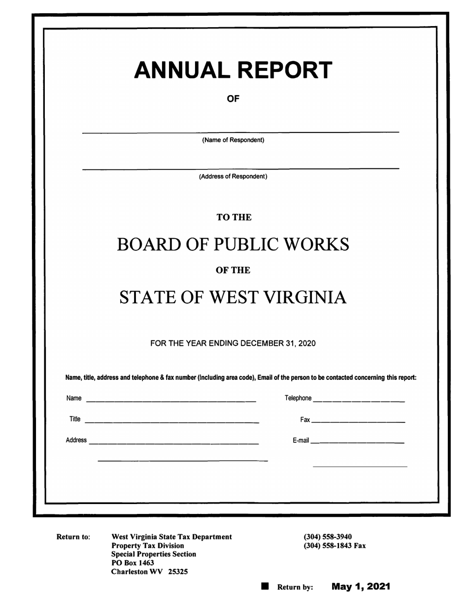 Board of Public Works Annual Report: Electric - Large - West Virginia, Page 2