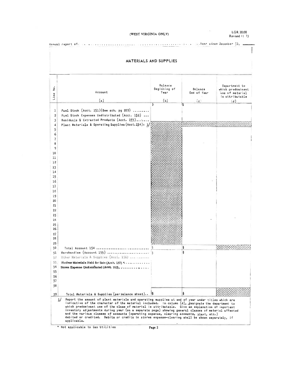 Board of Public Works Annual Report: Electric - Large - West Virginia, Page 5