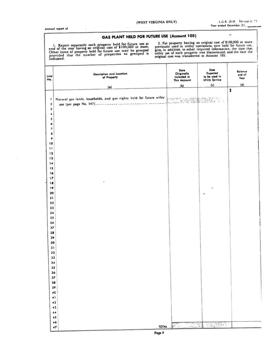 Board of Public Works Annual Report: Pipeline - Large - West Virginia, Page 12