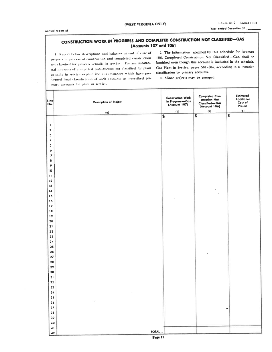 Board of Public Works Annual Report: Pipeline - Large - West Virginia, Page 14