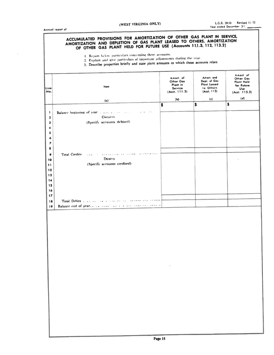 Board of Public Works Annual Report: Pipeline - Large - West Virginia, Page 18
