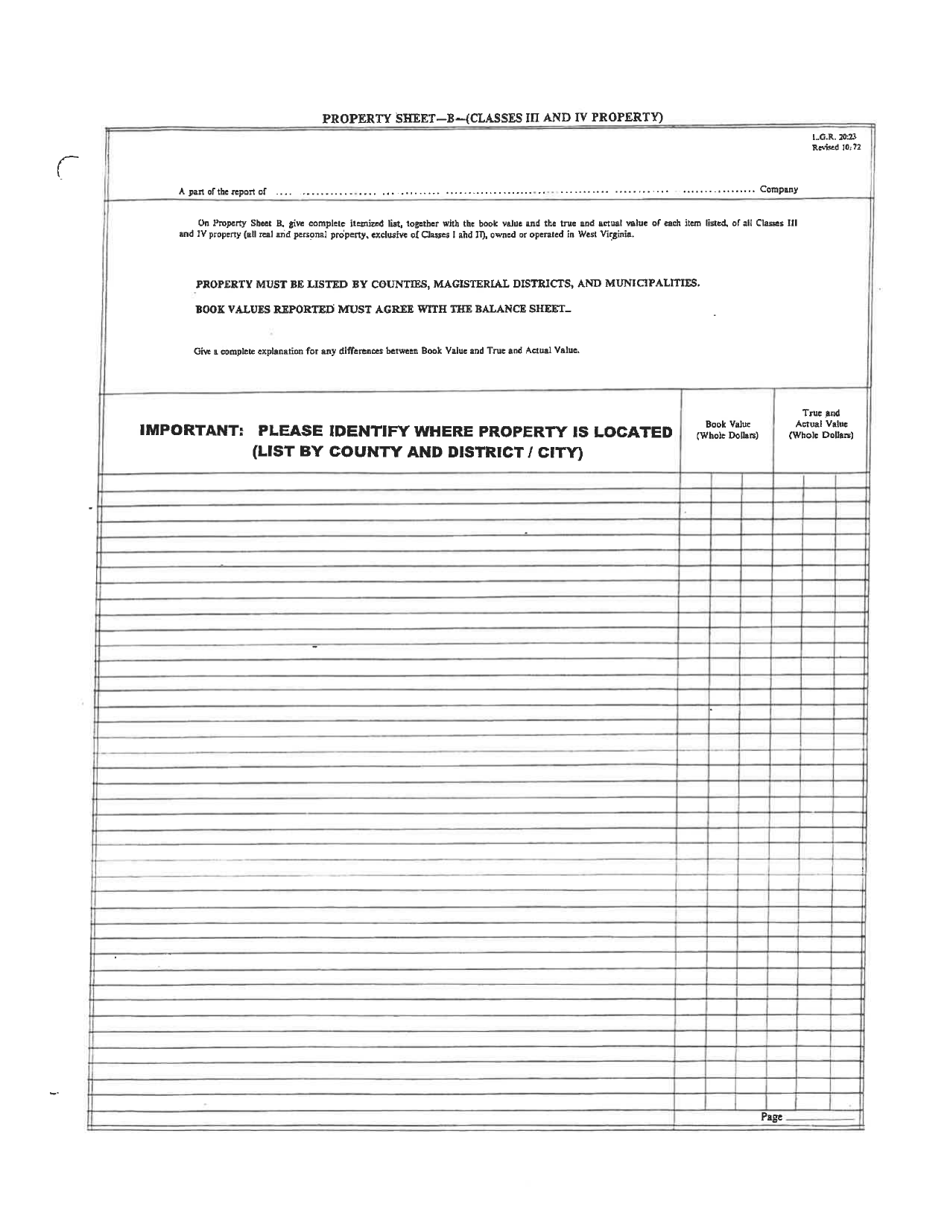 Board of Public Works Annual Report: Gas - Small - West Virginia, Page 18