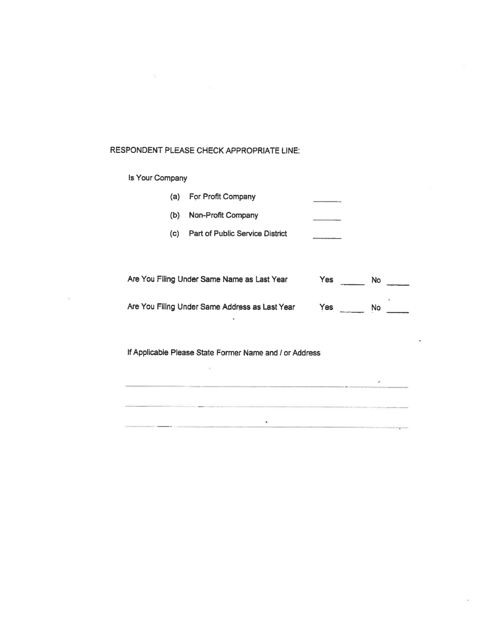 Board of Public Works Annual Report: Gas - Small - West Virginia, Page 3