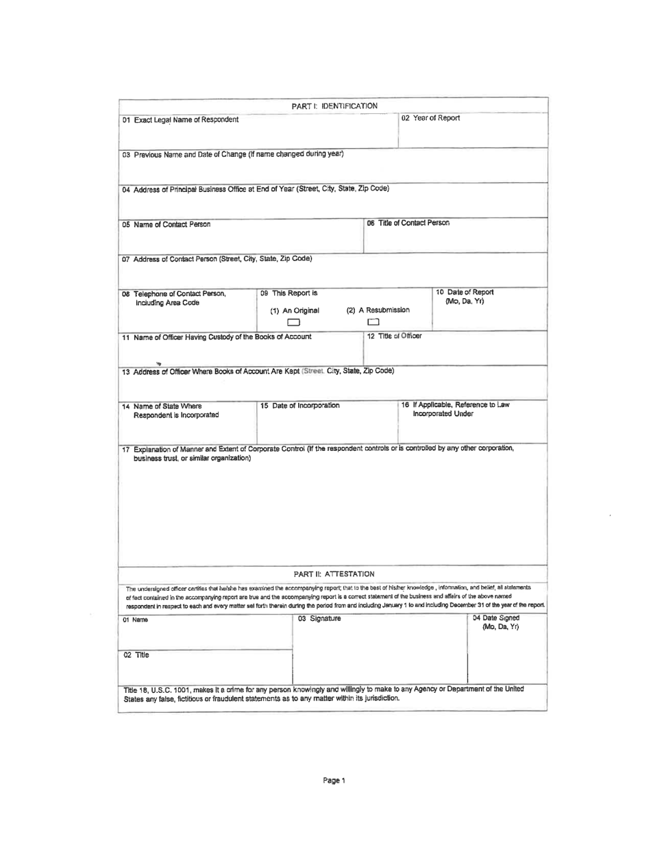 Board of Public Works Annual Report: Gas - Small - West Virginia, Page 4