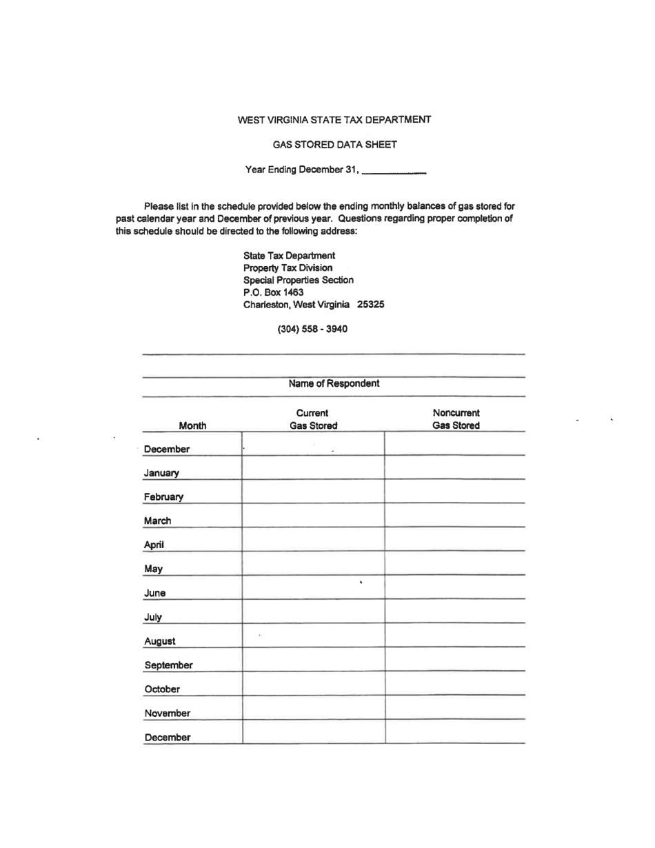 Board of Public Works Annual Report: Gas - Large - West Virginia, Page 22