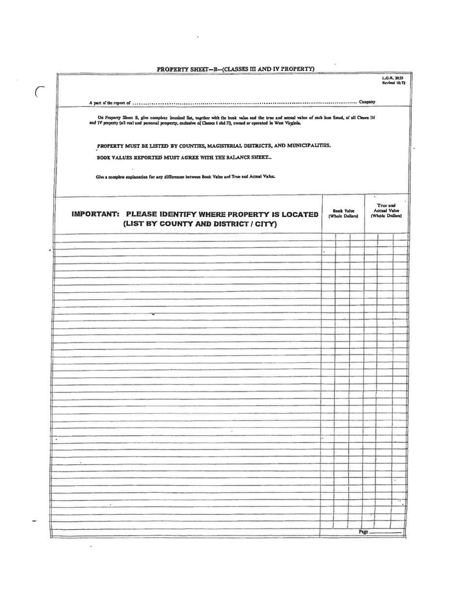Board of Public Works Annual Report: Gas - Large - West Virginia, Page 24