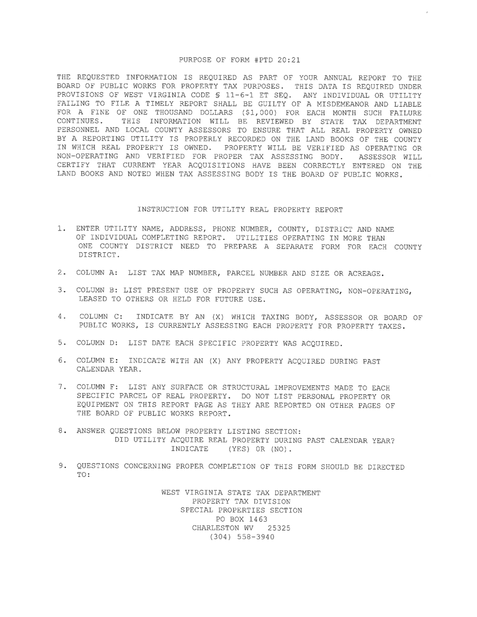 Board of Public Works Annual Report: Gas - Large - West Virginia, Page 27