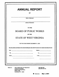 Board of Public Works Annual Report: Underground Gas Storage - West Virginia, Page 2