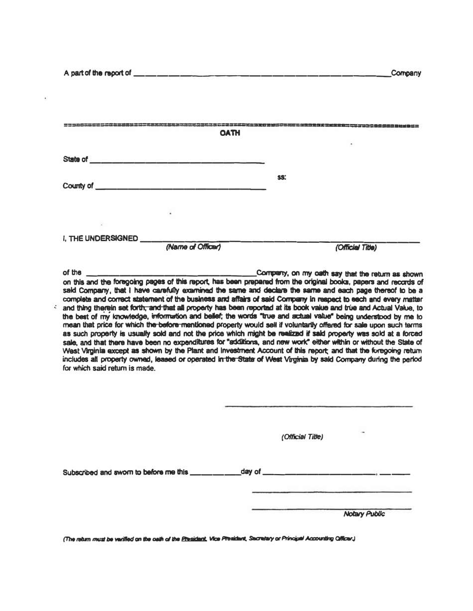 Board of Public Works Annual Report: Underground Gas Storage - West Virginia, Page 7