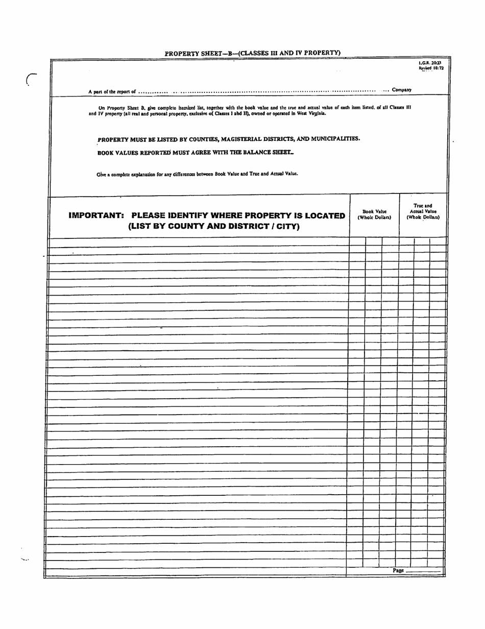 Board of Public Works Annual Report: Railroad - Others - West Virginia, Page 23