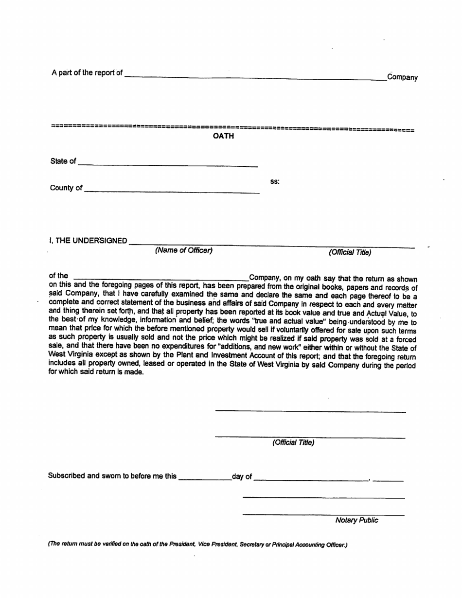 Board of Public Works Annual Report: Railroad - Others - West Virginia, Page 28