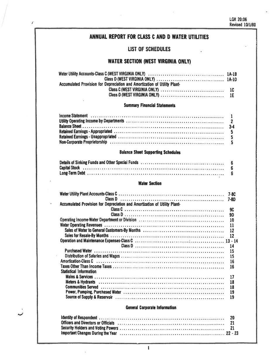 Board of Public Works Annual Report: Water - Small - West Virginia, Page 4