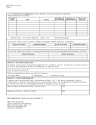 Form SFN22951 Application for Aviation Fuel Tax License - North Dakota, Page 2