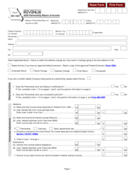 Form MO-1065 Partnership Return of Income - Missouri