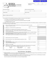 Form MO-2210 &quot;Underpayment of Estimated Tax by Individuals&quot; - Missouri, 2020