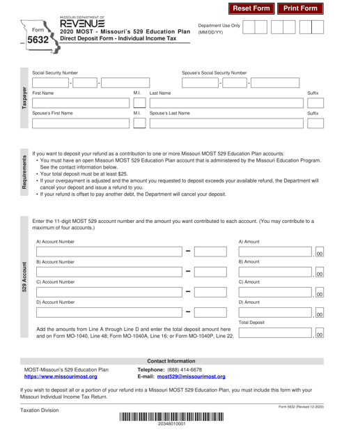 Form 5632 2020 Printable Pdf