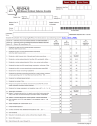 Form MO-C Missouri Dividends Deduction Schedule - Missouri