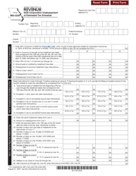 Form MO-2220 Corporation Underpayment of Estimated Tax Schedule - Missouri