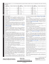 Form MO-2220 Corporation Underpayment of Estimated Tax Schedule - Missouri, Page 2
