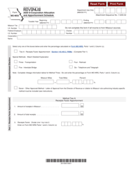 Form MO-MSS S-Corporation Allocation and Apportionment Schedule - Missouri