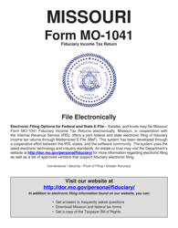 Form MO-1041 Fiduciary Income Tax Return - Missouri, Page 3
