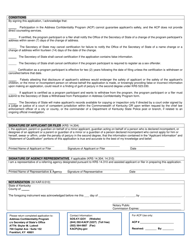 Application for Certification to Participate in Address Confidentiality Program - Kentucky, Page 2