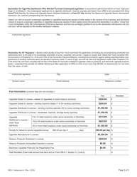 Form REG-1 Addendum A Cigarette, Tobacco Products, and Electronic Cigarette Products Taxes - Connecticut, Page 3