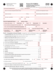 Form CT-1120CU Combined Unitary Corporation Business Tax Return - Connecticut