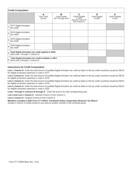 Form CT-1120DA Digital Animation Tax Credit - Connecticut, Page 2