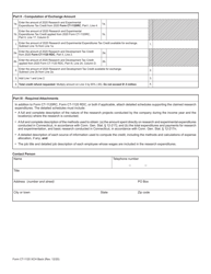 Form CT-1120 XCH Application for Exchange of Research and Development or Research and Experimental Expenditures Tax Credits by a Qualified Small Business - Connecticut, Page 2