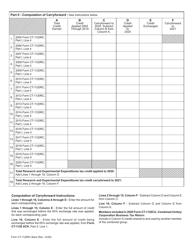 Form CT-1120RC Research and Experimental Expenditures Tax Credit - Connecticut, Page 2