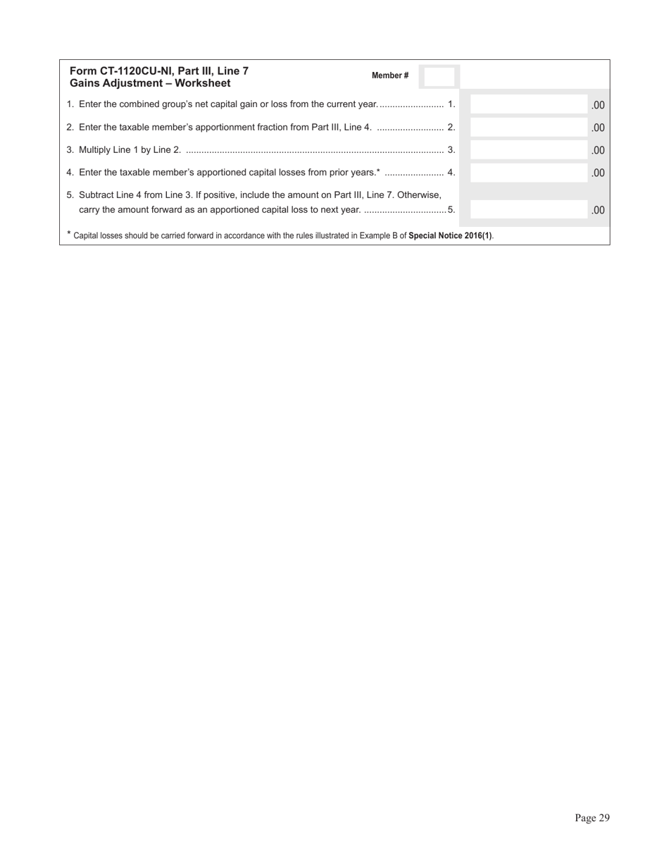 Instructions for Form CT-1120CU, CT-1120CU-MI, CT-1120CU-NI, CT-1120CU-MTB, CT-1120A-CU, CT-1120CU-NCB - Connecticut, Page 29
