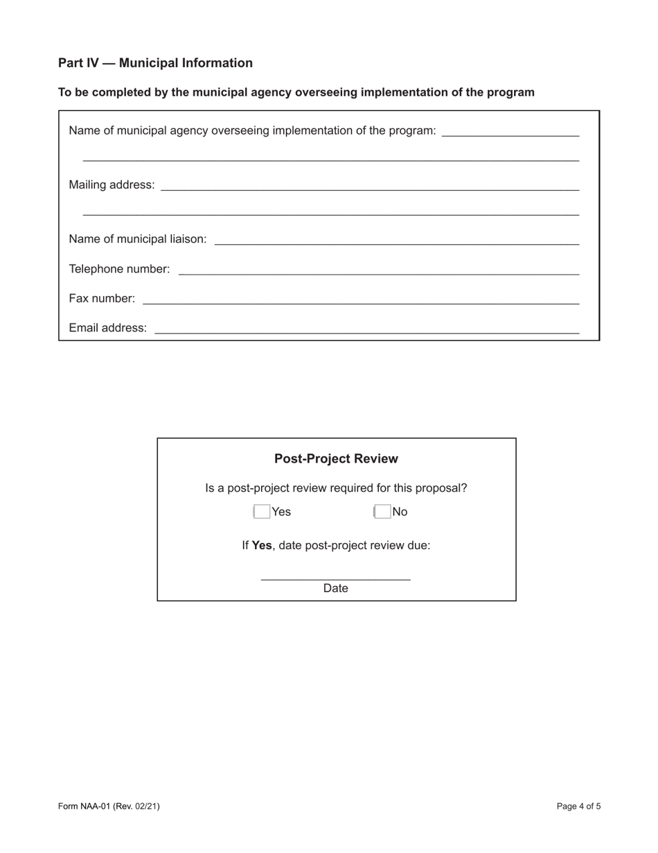 Form NAA-01 Connecticut Neighborhood Assistance Act (Naa) Program Proposal - Connecticut, Page 4