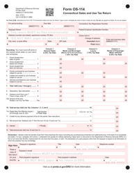 Form OS-114 &quot;Connecticut Sales and Use Tax Return&quot; - Connecticut