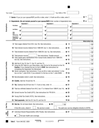 Form 540 2EZ &quot;California Resident Income Tax Return&quot; - California, Page 2