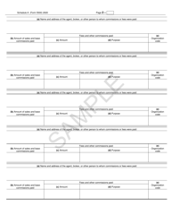 Form 5500 Schedule A Insurance Information - Sample, Page 2