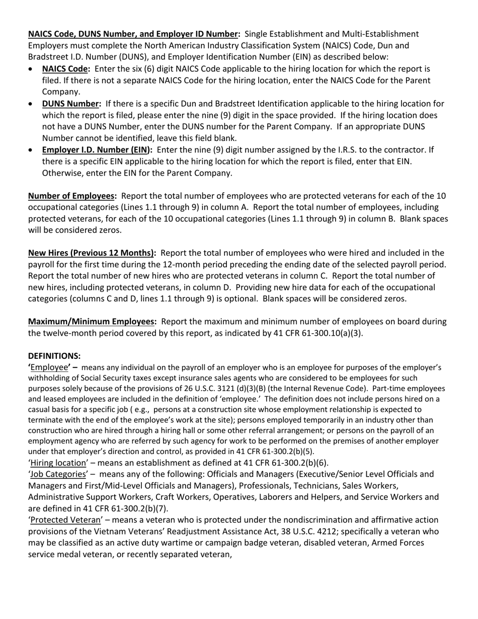 Form VETS-4212 Federal Contractor Veterans Employment Report, Page 4