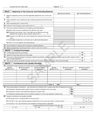 Form 5500 Schedule SB Single-Employer Defined Benefit Plan Actuarial Information - Sample, Page 2