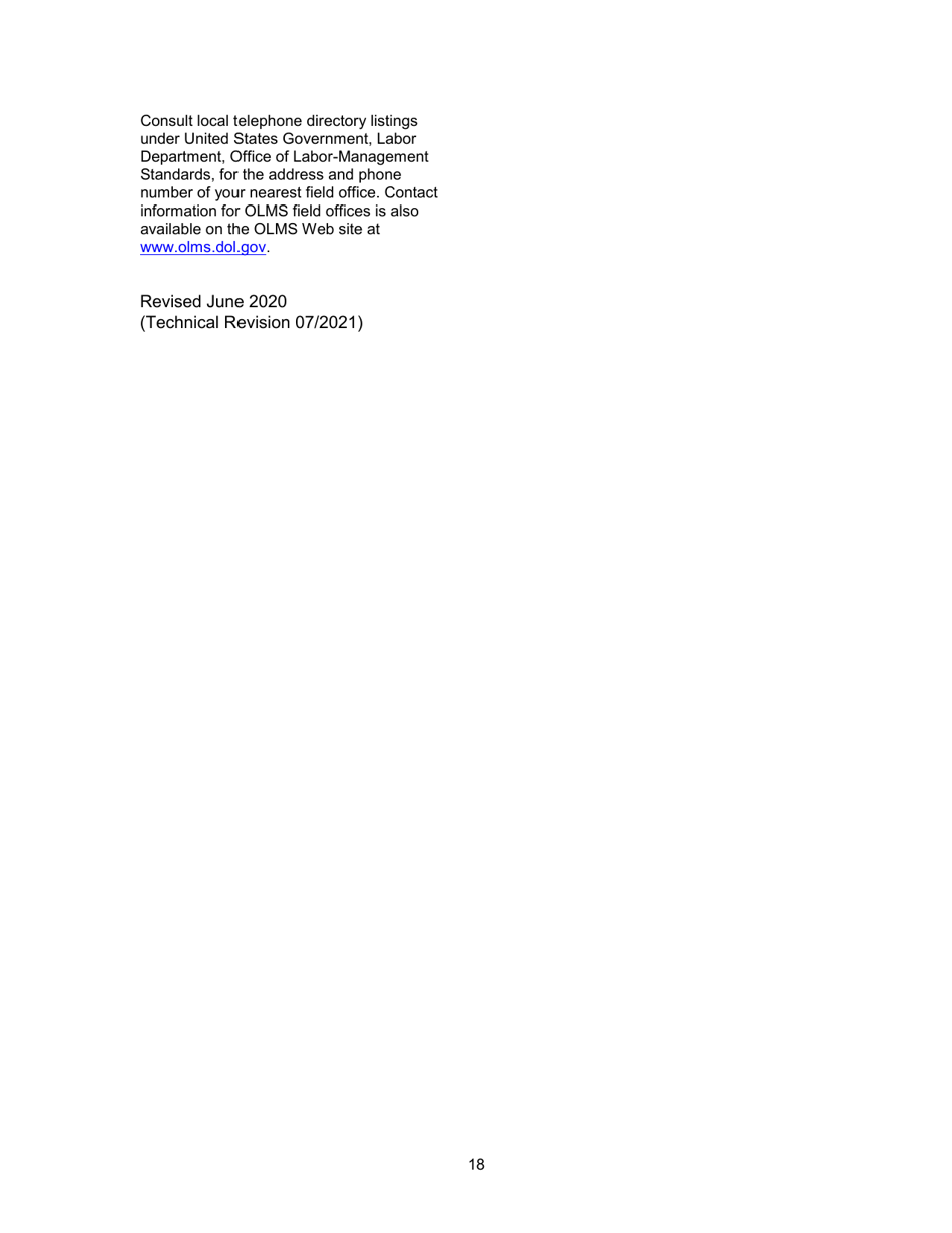 Instructions for Form LM-3 Labor Organization Annual Report, Page 18