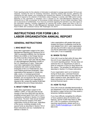 Instructions for Form LM-3 Labor Organization Annual Report