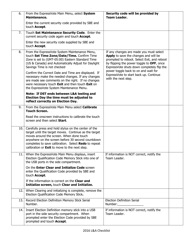 Election Day Expressvote Logic and Accuracy Checklist, Page 2